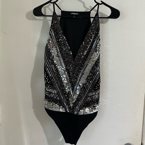 Express Tops - Express sequin bodysuit